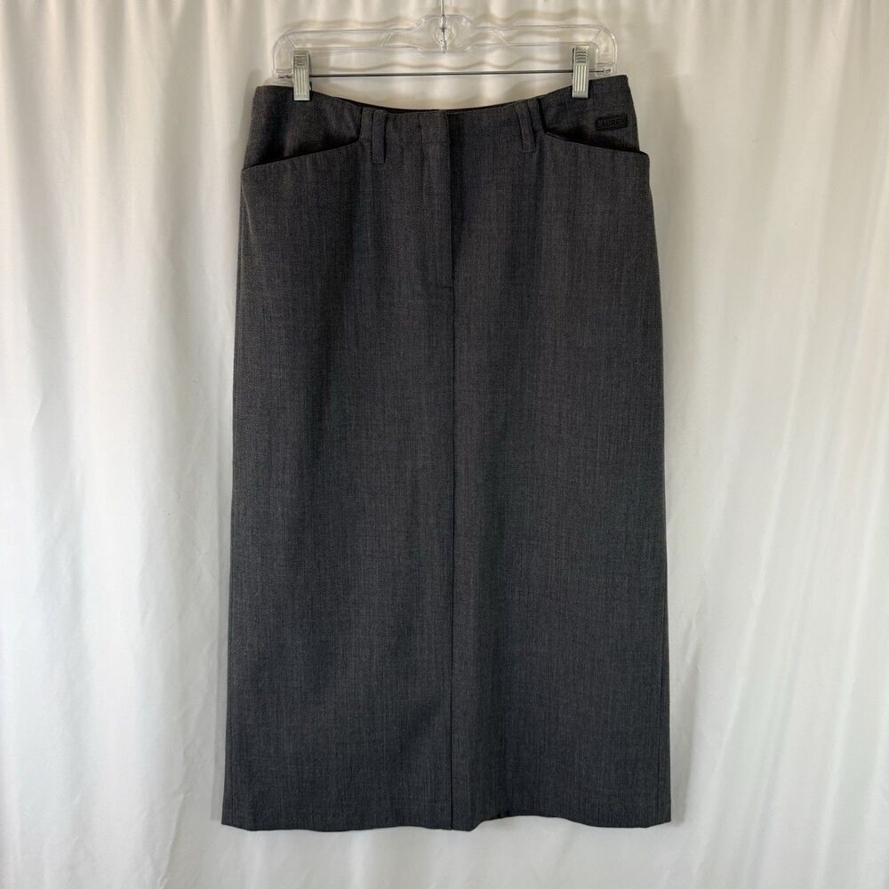 Lauren Ralph Lauren Wool Blend Dress Skirt Women's 12 Petite Grey Pockets
